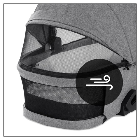 HAUCK VISION X PRAM Gondola do wózka Vision X - MELANGE GREY