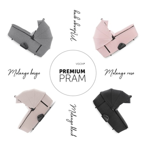 HAUCK VISION X PRAM Gondola do wózka Vision X - MELANGE GREY