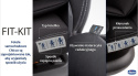 Seat4Fix Air Chicco + BebeCare Gratis - grupa 0 + / 1/2/3 (0–36 kg) tyłem do 18 kg obrotowy fotelik samochodowy - BLACK