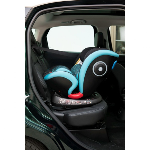 Seat4Fix Chicco + BebeCare Gratis - grupa 0 + / 1/2/3 (0–36 kg) tyłem do 18 kg obrotowy fotelik samochodowy - INDIA INK