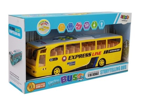 Autobus Wycieczkowy na Baterie Żółty 30cm