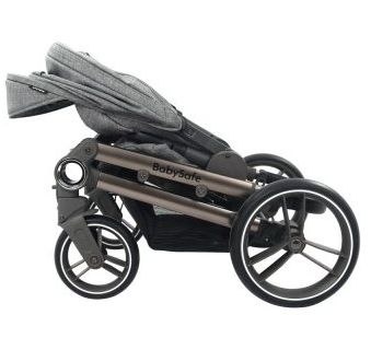 LUCKY BabySafe 2w1 wózek głęboko-spacerowy do 22 kg - Black