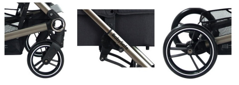 LUCKY BabySafe 2w1 wózek głęboko-spacerowy do 22 kg - Grey