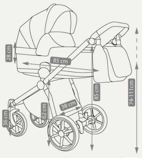 PREVIO Camarelo 2w1 wózek wielofunkcyjny Polski Produkt kolor - PR 1