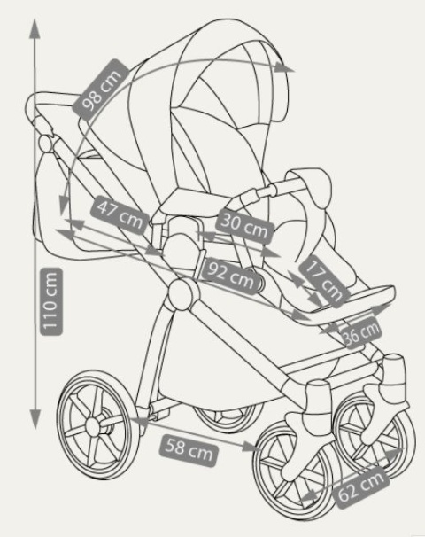 PREVIO Camarelo 2w1 wózek wielofunkcyjny Polski Produkt kolor - PR 1