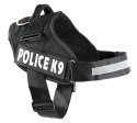 Szelki dla psa mocne M 55-66cm Police K9 czarne