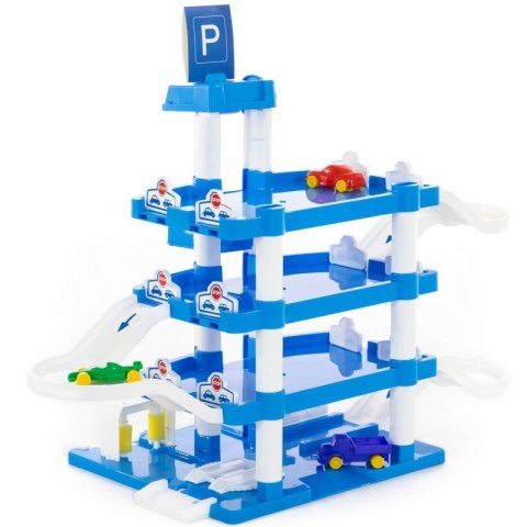 Wader QT Duży 4-poziomowy Parking Garaż Myjnia Aral + 3 AUTKA