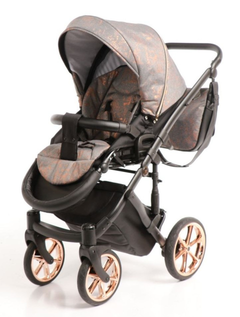 CORONA 2w1 TAKO wózek wielofunkcyjny Polski Produkt kolor - 01 metalizowane koła