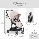 HAUCK COLIBRI Ultralekki wózek spacerowy 6,9 kg ładowność do 25 kg - MELANGE BEIGE