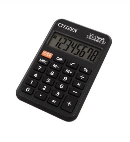 Kalkulator kieszonkowy CITIZEN LC110NR, 8cyfr, 88x58x11mm, czarny