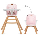 NOBIS Kidwell Krzesełko do karmienia 2w1 6m+ do 15 kg - ROSA