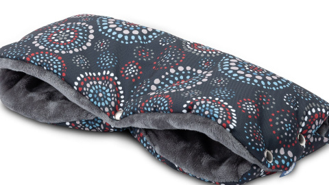 Sensillo Olaf mufka polarowa podwójna - CZARNY ROZETY