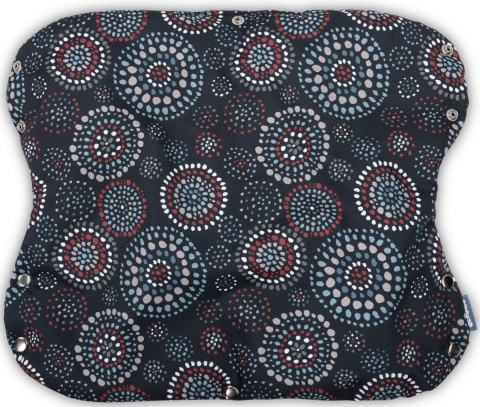 Sensillo Olaf mufka polarowa podwójna - CZARNY ROZETY