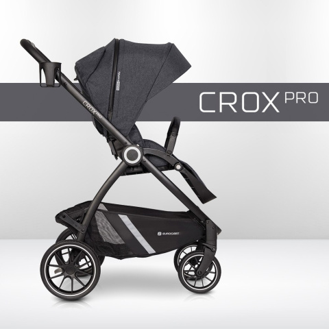 CROX PRO Euro-Cart 2w1 wózek wielofunkcyjny do 22 kg z miękką gondolą - Coal