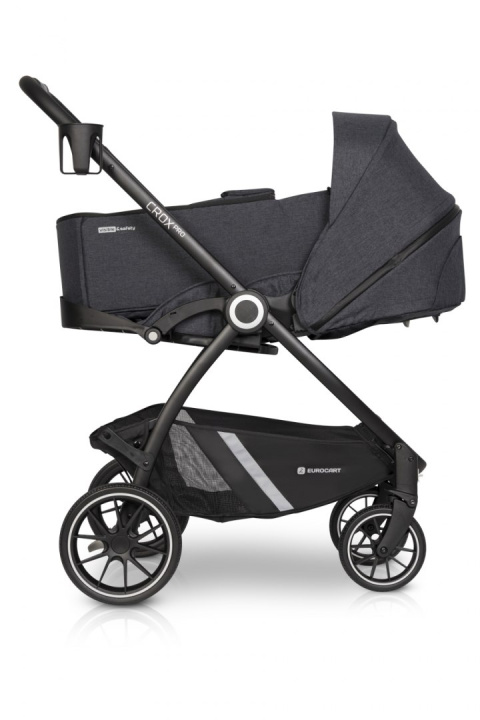 CROX PRO Euro-Cart 2w1 wózek wielofunkcyjny do 22 kg z miękką gondolą - Coal