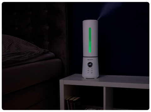 ZEEGMA VERS ION WHITE Nawilżacz powietrza Higrometr Jonizacja