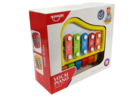 Pianinko Cymbałki Czerwone Instrument Dla Dzieci Niemowląt