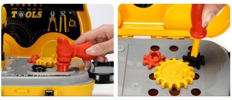 Warsztat z narzędzami w walizce na kołach