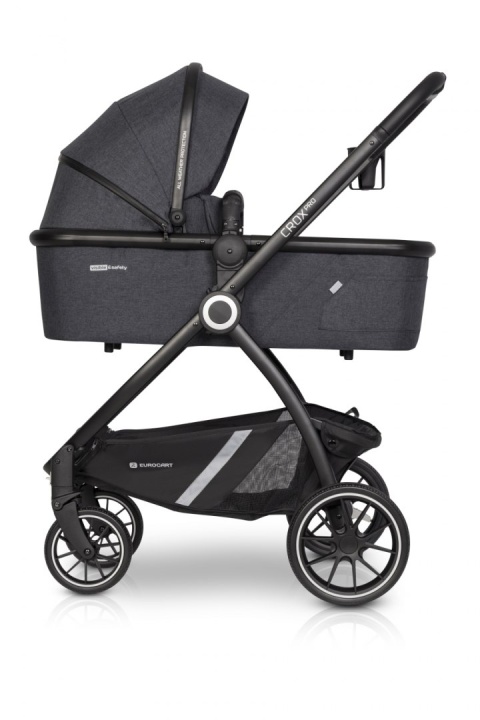 CROX PRO Euro-Cart 2w1 wózek wielofunkcyjny z twardą gondolą do 22 kg - Coal