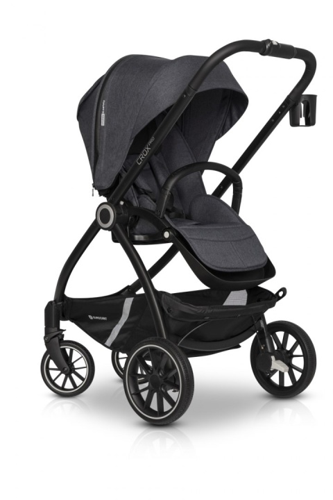 CROX PRO Euro-Cart 2w1 wózek wielofunkcyjny z twardą gondolą do 22 kg - Coal