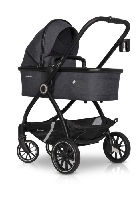 CROX PRO Euro-Cart 2w1 wózek wielofunkcyjny z twardą gondolą do 22 kg - Coal