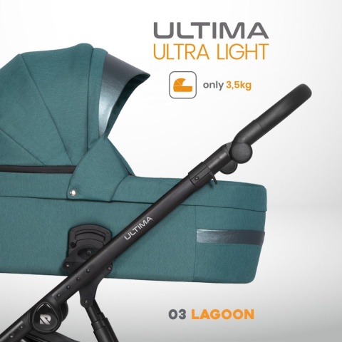 RIKO ULTIMA ULTRA LIGHT 2w1 Wózek wielofunkcyjny z ultralekką gondolą - 03 LAGOON