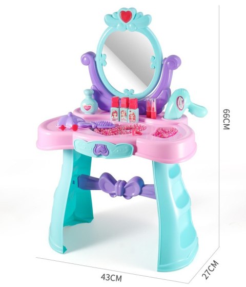 TOALETKA DLA DZIEWCZYNKI DUŻA Z LUSTREM LED DŹWIĘK 008-937