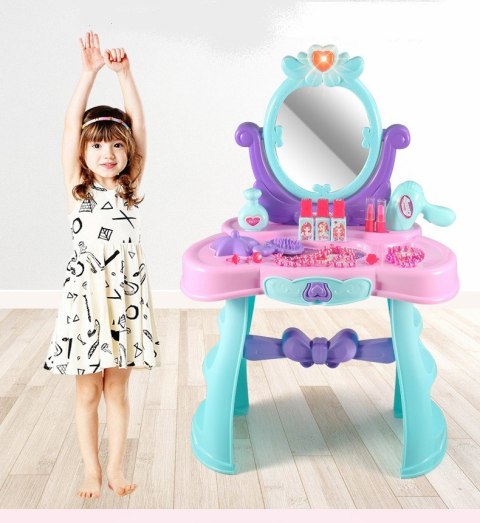 TOALETKA DLA DZIEWCZYNKI DUŻA Z LUSTREM LED DŹWIĘK 008-937