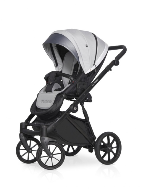 RIKO ULTIMA ULTRA LIGHT 3w1 Wózek wielofunkcyjny z ultralekką gondolą i fotelikem 0-13 kg - 01 GREY FOX