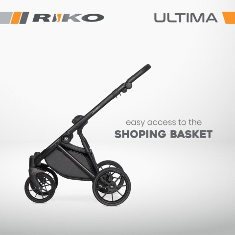 RIKO ULTIMA ULTRA LIGHT 3w1 Wózek wielofunkcyjny z ultralekką gondolą i fotelikem 0-13 kg - 01 GREY FOX