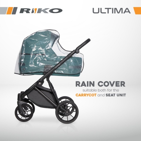 RIKO ULTIMA ULTRA LIGHT 3w1 Wózek wielofunkcyjny z ultralekką gondolą i fotelikem 0-13 kg - 01 GREY FOX