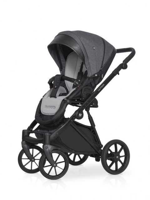 RIKO ULTIMA ULTRA LIGHT 3w1 Wózek wielofunkcyjny z ultralekką gondolą i fotelikem 0-13 kg - 05 ANTHRACITE