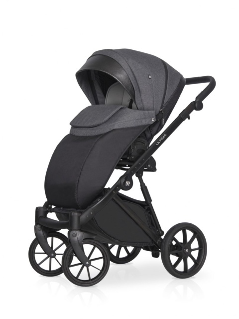 RIKO ULTIMA ULTRA LIGHT 3w1 Wózek wielofunkcyjny z ultralekką gondolą i fotelikem 0-13 kg - 05 ANTHRACITE