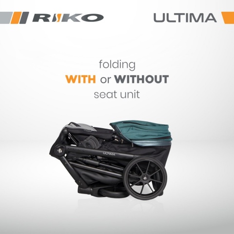 RIKO ULTIMA ULTRA LIGHT 3w1 Wózek wielofunkcyjny z ultralekką gondolą i fotelikem 0-13 kg - 05 ANTHRACITE