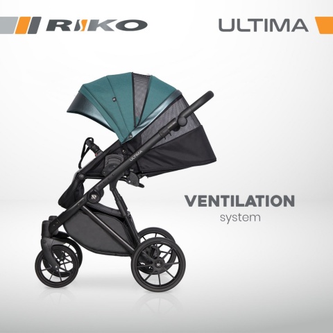 RIKO ULTIMA ULTRA LIGHT 3w1 Wózek wielofunkcyjny z ultralekką gondolą i fotelikem 0-13 kg - 05 ANTHRACITE