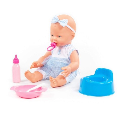 Bobas lalka z akcesoriami + wózek dla lalek + Zestaw naczyń z tacą Wader QT Polesie