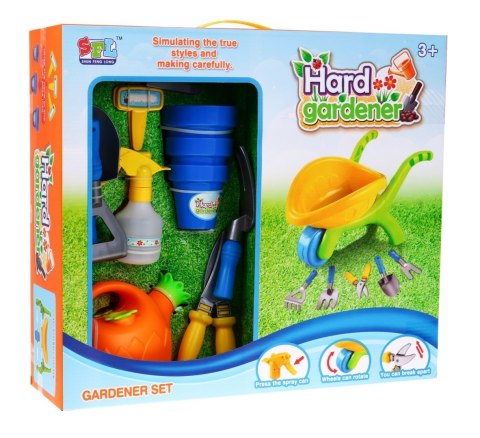 Duży zestaw ogrodnika Taczki 17 el.
