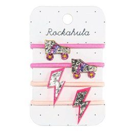 Rockahula Kids - 4 gumki do włosów Roller Disco Glitter
