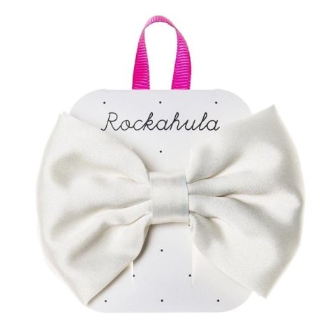 Rockahula Kids - spinka do włosów Satin lux Double bow Ivory