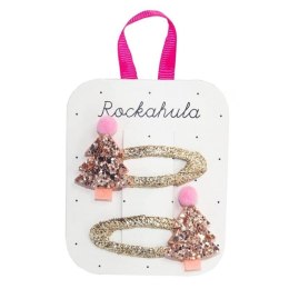 Rockahula Kids - 2 spinki do włosów Rose Gold Xmas Tree