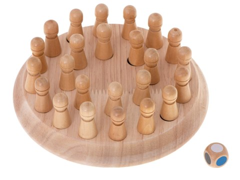 Gra logiczna pamięciowa memory chińczyk dopasuj kolory drewniana