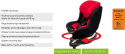 ALASKAN BabySafe 0-18 kg i-Size obrotowy fotelik samochodowy tyłem do 105 cm - czerwono / czarny