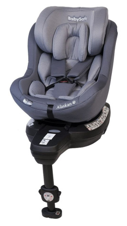 ALASKAN BabySafe 0-18 kg i-Size obrotowy fotelik samochodowy tyłem do 105 cm - szary