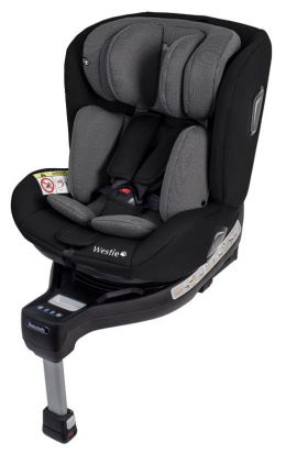 WESTIE IsoFix Babysafe 0-18kg i-Size multimedialny fotelik samochodowy - szaro / czarny