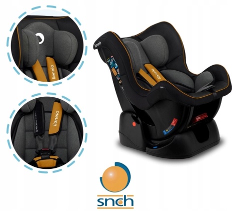 LIAM 0-18kg Lionelo fotelik samochodowy - Yellow Mustard