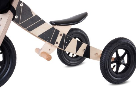 Rowerek biegowy drewniany dla 2 latka 2w1 Twist Plus - Samoa Black Edition