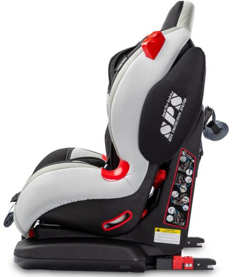 Sport Turbo Fix CARETERO fotelik samochodowy 9-25kg Isofix TopTether - Grey