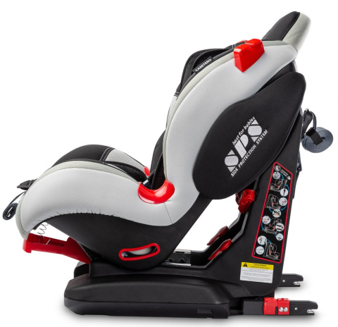 Sport Turbo Fix CARETERO fotelik samochodowy 9-25kg Isofix TopTether - Grey