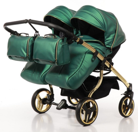 DIAMOND FLUO LINE DUO 3w1 JUNAMA wózek dla bliźniąt, jeden obok drugiego z fotelikami Kite 0-13kg - 02