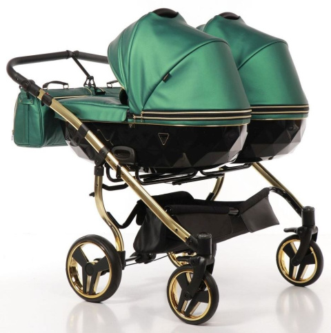 DIAMOND FLUO LINE DUO 3w1 JUNAMA wózek dla bliźniąt, jeden obok drugiego z fotelikami Kite 0-13kg - 02
